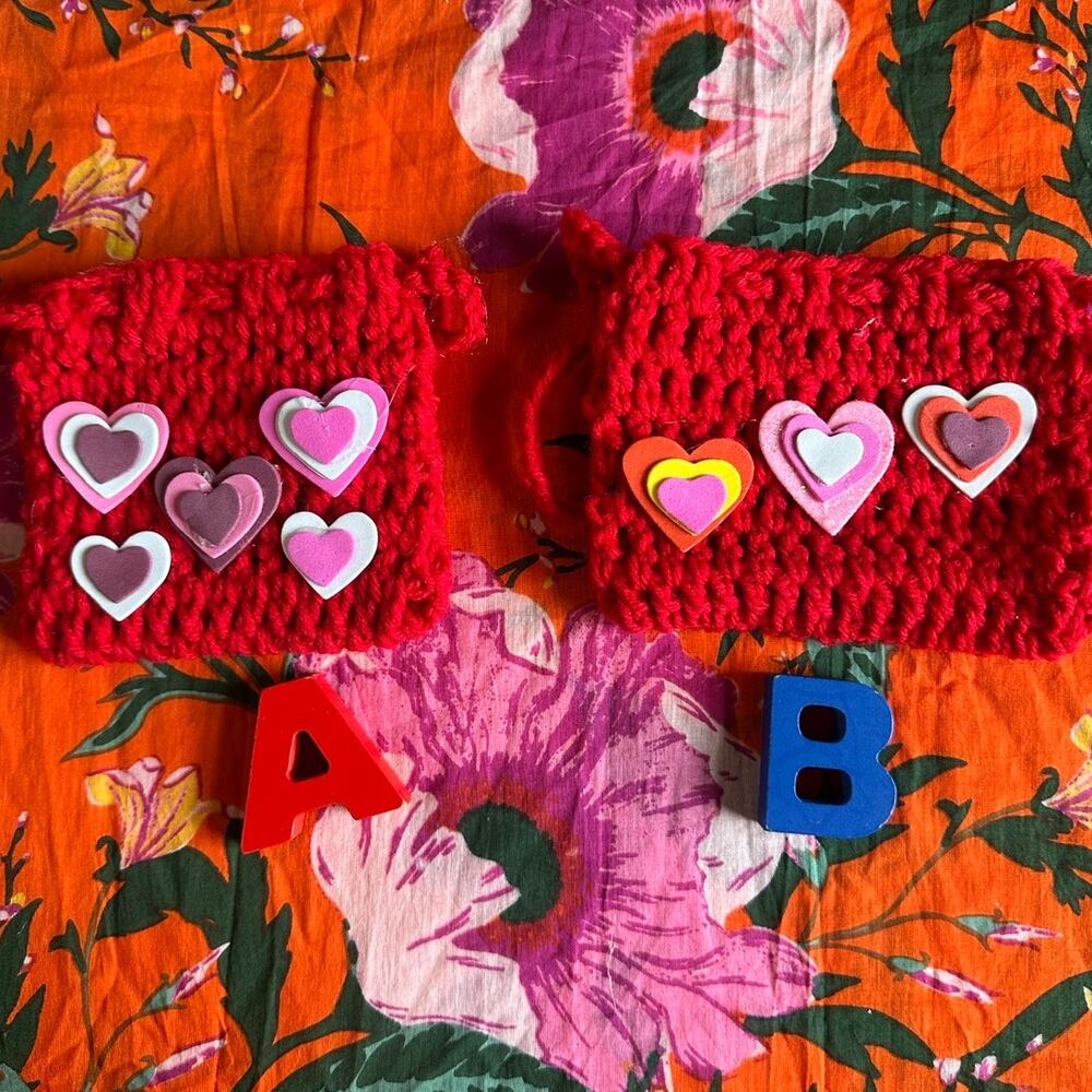Handmade Valentines Day small Purse